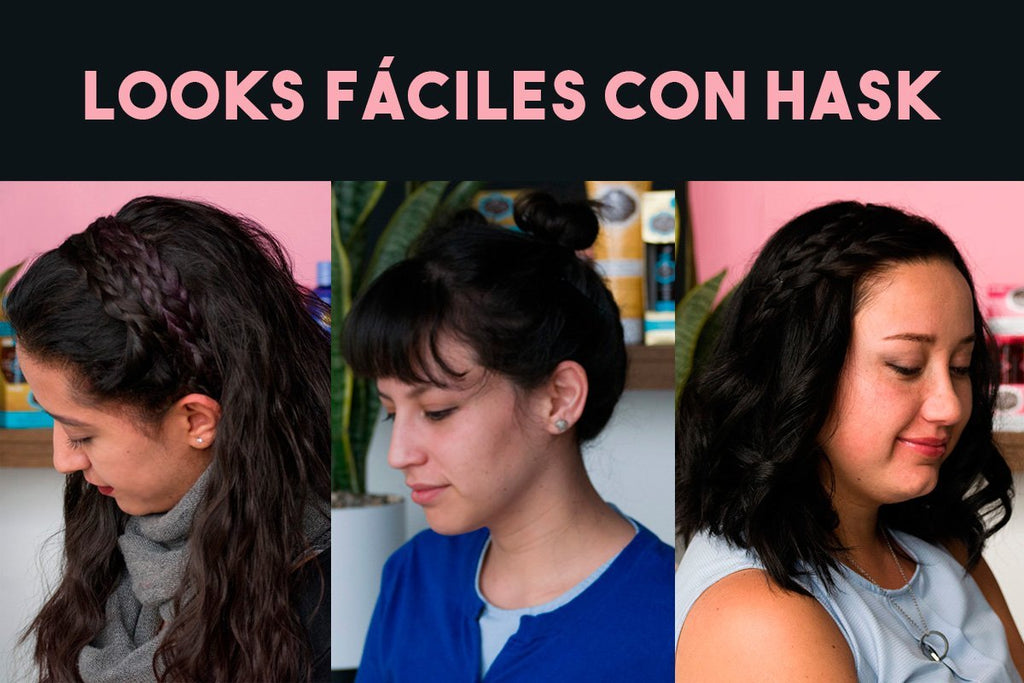 Tres peinados adorables y fáciles, usando productos HASK.